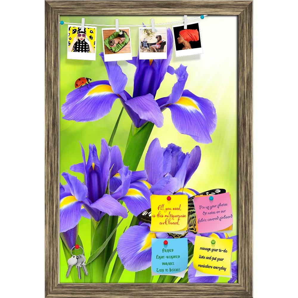 ArtzFolio Purple Iris Flower With Butterfly Morpho On Green Printed Bulletin Board Notice Pin Board Soft Board | Framed-Bulletin Boards Framed-AZSAO22752648BLB_FR_L-Image Code 5002811 Vishnu Image Folio Pvt Ltd, IC 5002811, ArtzFolio, Bulletin Boards Framed, Floral, Photography, purple, iris, flower, with, butterfly, morpho, on, green, printed, bulletin, board, notice, pin, soft, framed, pin up board, push pin board, extra large cork board, big pin board, notice board, small bulletin board, cork board, wall