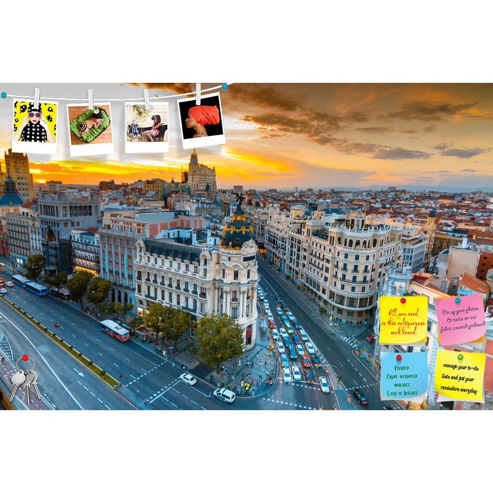 ArtzFolio Panoramic View Of Gran Via Street In Madrid, Spain Printed Bulletin Board Notice Pin Board Soft Board | Frameless-Bulletin Boards Frameless-AZSAO22804792BLB_FL_L-Image Code 5002818 Vishnu Image Folio Pvt Ltd, IC 5002818, ArtzFolio, Bulletin Boards Frameless, Places, Photography, panoramic, view, of, gran, via, street, in, madrid, spain, printed, bulletin, board, notice, pin, soft, frameless, aerial, sunset, europe, famous, traffic, architecture, city, old, landmark, metropolis, tourism, travel, sp