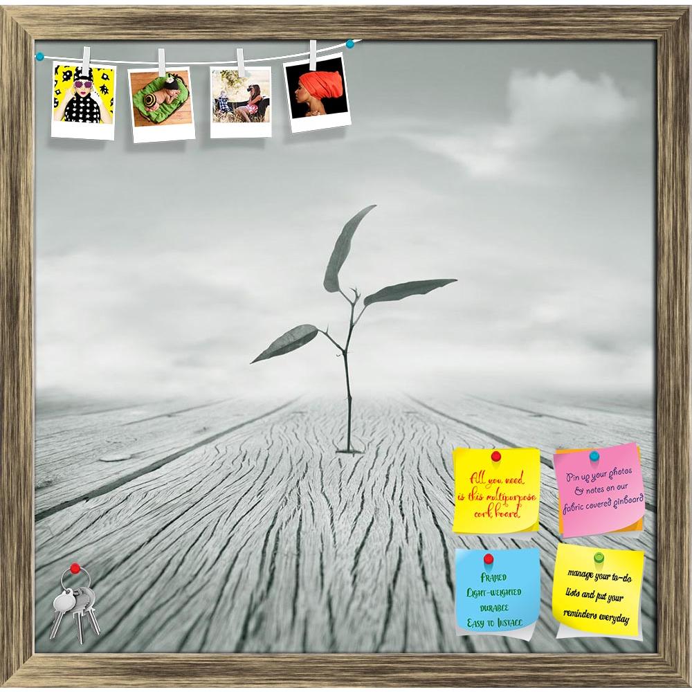 ArtzFolio Poetic Image Of A Little Branch With Leaves Printed Bulletin Board Notice Pin Board Soft Board | Framed-Bulletin Boards Framed-AZSAO22837271BLB_FR_L-Image Code 5002824 Vishnu Image Folio Pvt Ltd, IC 5002824, ArtzFolio, Bulletin Boards Framed, Conceptual, Digital Art, poetic, image, of, a, little, branch, with, leaves, printed, bulletin, board, notice, pin, soft, framed, beautiful, black, white, representing, grew, escaping, from, hole, floor, cloudy, sky, background, leaf, detail, wooden, close, c
