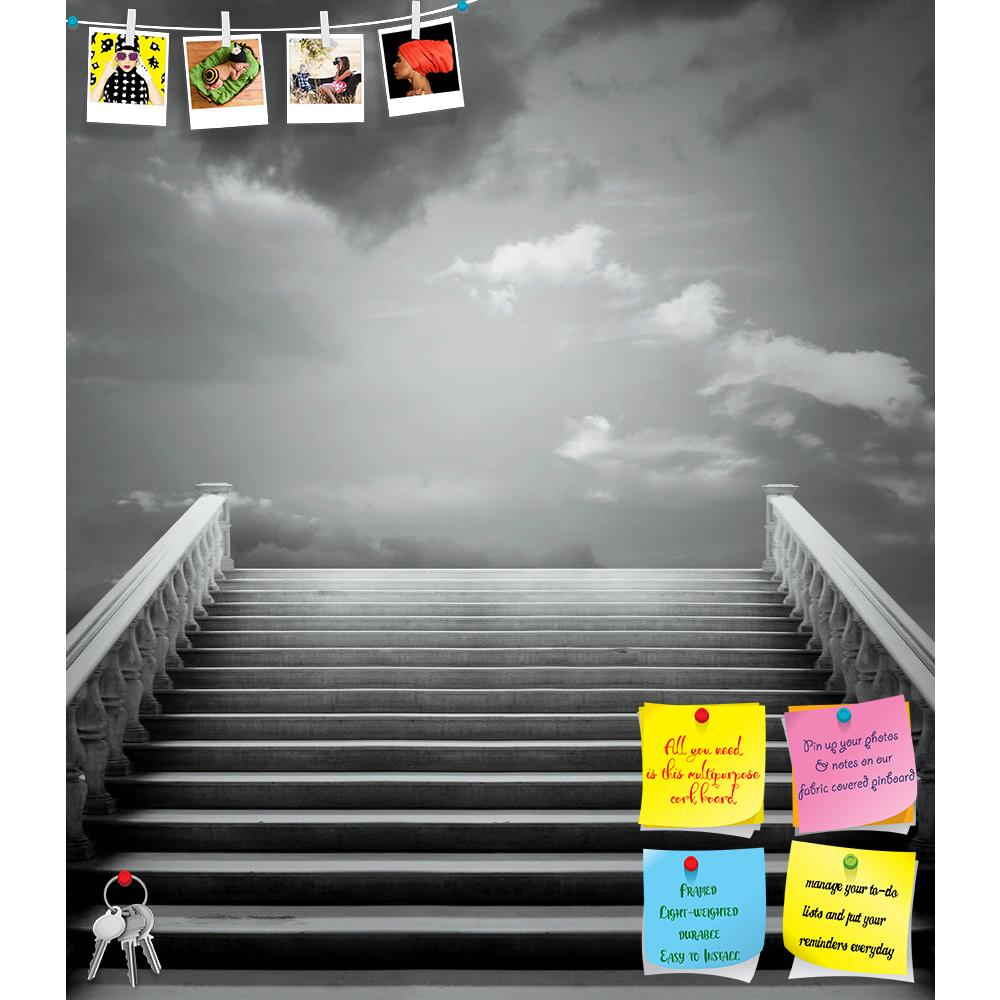 ArtzFolio Staircase With A Cloudy Sky Printed Bulletin Board Notice Pin Board Soft Board | Frameless-Bulletin Boards Frameless-AZSAO22837328BLB_FL_L-Image Code 5002826 Vishnu Image Folio Pvt Ltd, IC 5002826, ArtzFolio, Bulletin Boards Frameless, Conceptual, Digital Art, staircase, with, a, cloudy, sky, printed, bulletin, board, notice, pin, soft, frameless, beautiful, black, white, cloud, grey, gray, stairs, surreal, surrealism, surrealist, art, artist, artistic, free, freedom, concept, imagination, imagina