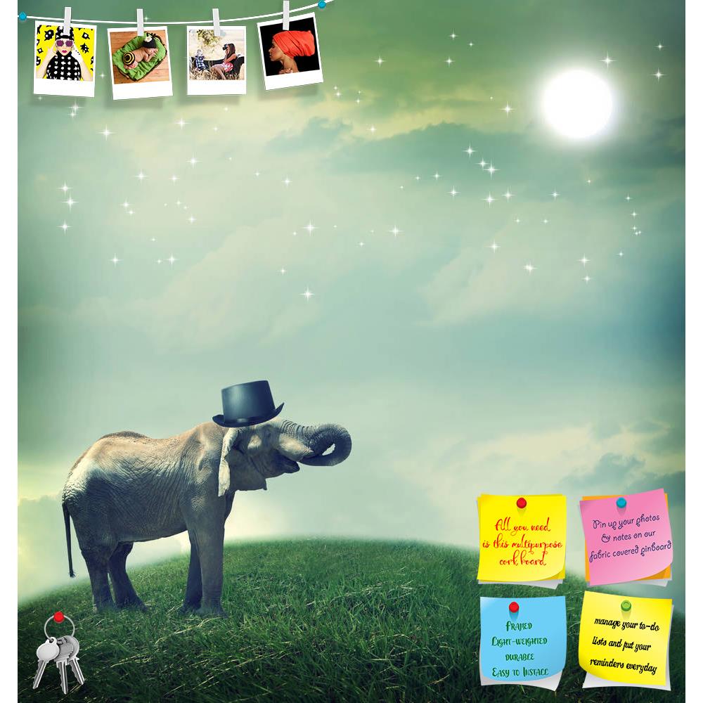 ArtzFolio Elephant With Top Hat Printed Bulletin Board Notice Pin Board Soft Board | Frameless-Bulletin Boards Frameless-AZSAO22876096BLB_FL_L-Image Code 5002831 Vishnu Image Folio Pvt Ltd, IC 5002831, ArtzFolio, Bulletin Boards Frameless, Animals, Conceptual, Kids, Digital Art, elephant, with, top, hat, printed, bulletin, board, notice, pin, soft, frameless, fantasy, landscape, moon, elephants, animal, concept, surreal, circus, silkhat, tophat, night, hill, desaturated, star, dream, happy, peaceful, twilig