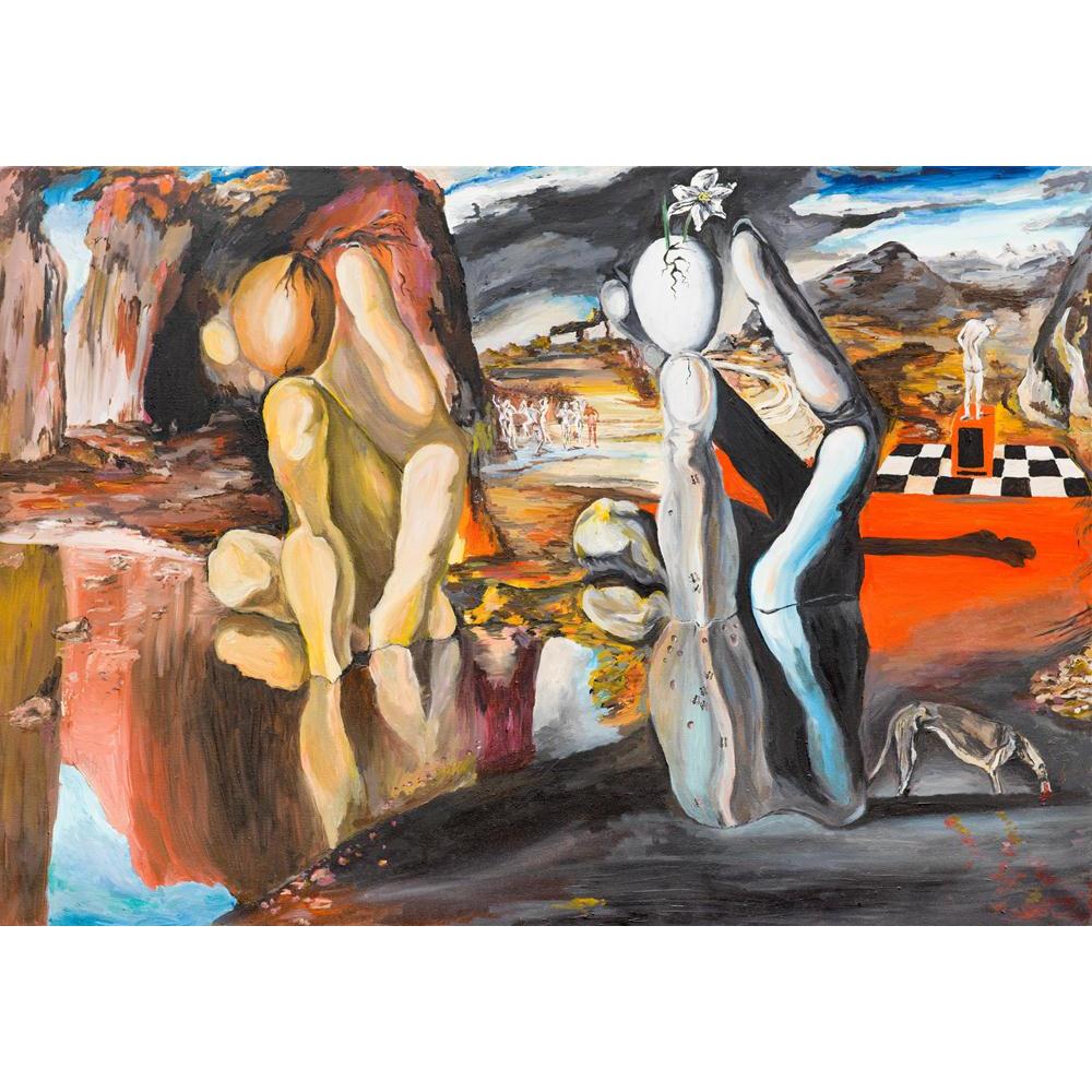 Pitaara Box Replica Of Famous Artwork Made By Salvador Dali D1 Canvas Painting Synthetic Frame-Paintings MDF Framing-PBART22878555AFF_FR_L-Image Code 5002835 Vishnu Image Folio Pvt Ltd, IC 5002835, Pitaara Box, Paintings MDF Framing, Surrealism, Fine Art Reprint, replica, of, famous, artwork, made, by, salvador, dali, d1, canvas, painting, synthetic, frame, oil, illustrating, art, artistic, beauty, brush-stroke, colorful, colors, concept, creative, death, decorative, design, doodle, dream, fine, greek, hand