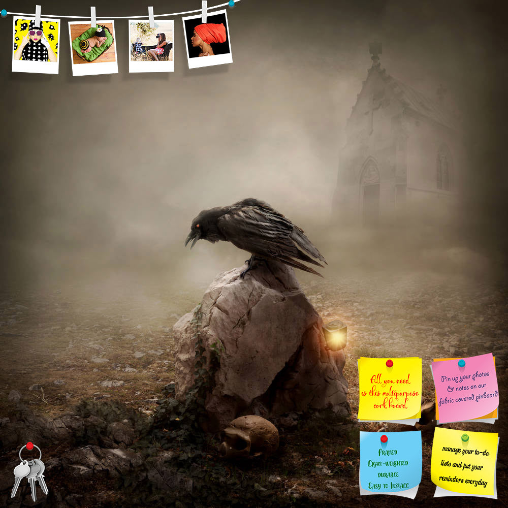 ArtzFolio Gravestone Printed Bulletin Board Notice Pin Board Soft Board | Frameless-Bulletin Boards Frameless-AZSAO22927556BLB_FL_L-Image Code 5002843 Vishnu Image Folio Pvt Ltd, IC 5002843, ArtzFolio, Bulletin Boards Frameless, Fantasy, Digital Art, gravestone, printed, bulletin, board, notice, pin, soft, frameless, crow, sitting, scull, death, halloween, bird, autumn, black, cemetery, clouds, cloudy, creepy, dark, darkness, dismal, dramatic, evil, fairy, fairytale, field, ghost, ghostly, grave, graveyard,