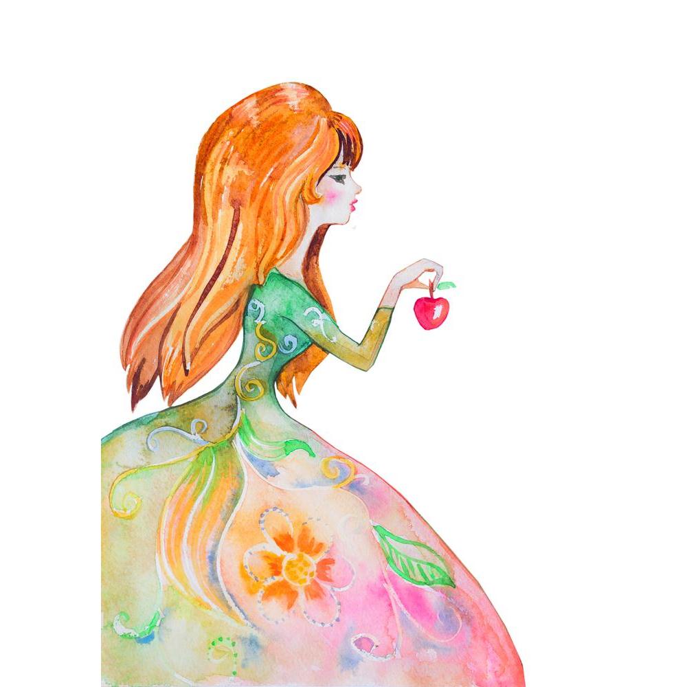 Girl Floral Watercolor Canvas Painting Synthetic Frame-Paintings MDF Framing-AFF_FR-IC 5002849 IC 5002849, Abstract Expressionism, Abstracts, Art and Paintings, Botanical, Decorative, Drawing, Fantasy, Fashion, Floral, Flowers, Illustrations, Individuals, Modern Art, Nature, Paintings, Portraits, Retro, Scenic, Semi Abstract, Signs, Signs and Symbols, Watercolour, girl, watercolor, canvas, painting, synthetic, frame, abstract, apple, art, artist, background, beautiful, beauty, colorful, creative, cute, desi