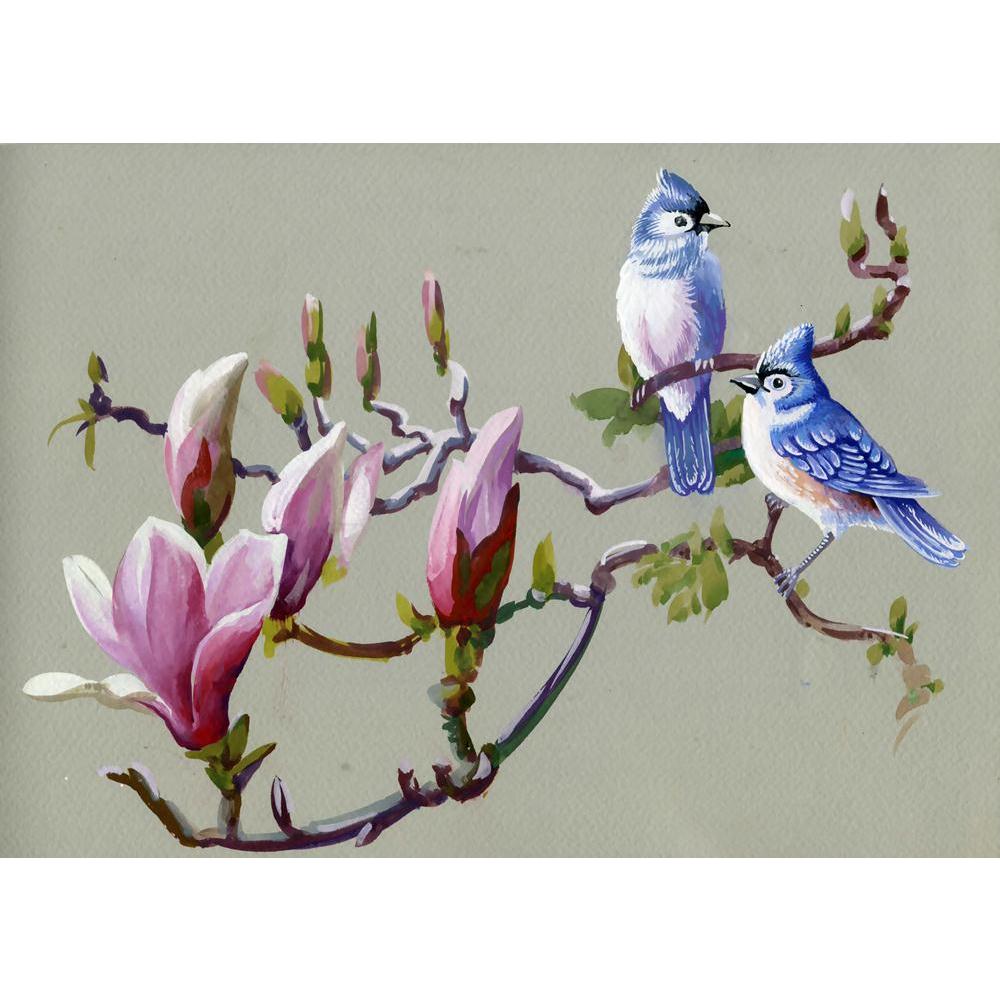 Birds Of Spring Canvas Painting Synthetic Frame-Paintings MDF Framing-AFF_FR-IC 5002857 IC 5002857, Ancient, Arrows, Art and Paintings, Birds, Botanical, Digital, Digital Art, Drawing, Floral, Flowers, Graphic, Historical, Illustrations, Medieval, Nature, Paintings, Patterns, Signs, Signs and Symbols, Sketches, Vintage, Watercolour, of, spring, canvas, painting, synthetic, frame, art, background, bird, blooming, blue, branch, card, clip, design, flower, garden, garland, greeting, hand, painted, illustration