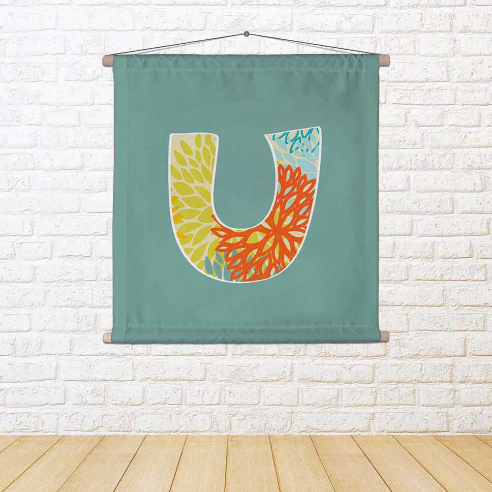 ArtzFolio Floral Letter U Fabric Painting Tapestry Scroll Art Hanging-Scroll Art-AZART22951678TAP_L-Image Code 5002867 Vishnu Image Folio Pvt Ltd, IC 5002867, ArtzFolio, Scroll Art, Calligraphy, Kids, Digital Art, floral, letter, u, fabric, painting, tapestry, scroll, art, hanging, hand, drawn, isolated, blue, background, vintage, alphabet, scribble, decoration, dirty, print, characters, stamp, flower, typescript, curve, shadow, contemporary, graphic, element, drawing, abc, shape, abstract, modern, ink, doo
