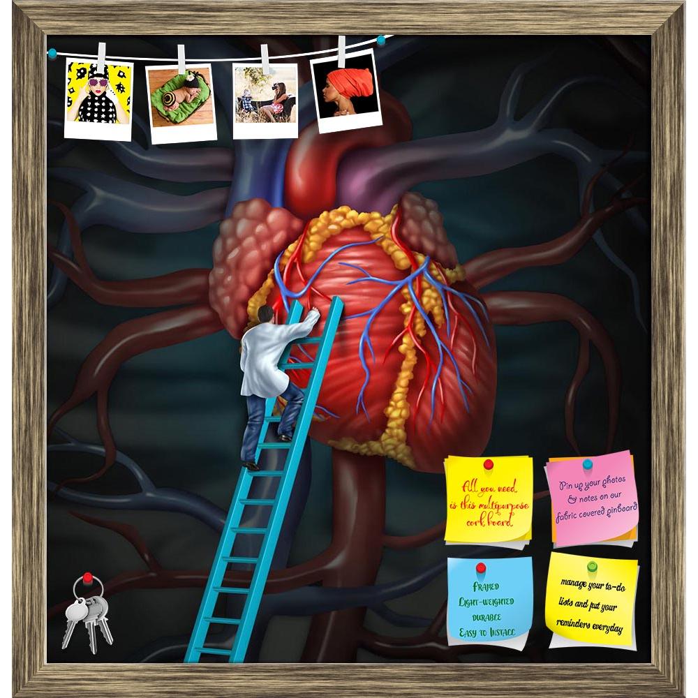ArtzFolio Heart Doctor Therapy Printed Bulletin Board Notice Pin Board Soft Board | Framed-Bulletin Boards Framed-AZSAO22986370BLB_FR_L-Image Code 5002873 Vishnu Image Folio Pvt Ltd, IC 5002873, ArtzFolio, Bulletin Boards Framed, Fantasy, Digital Art, heart, doctor, therapy, printed, bulletin, board, notice, pin, soft, framed, health, care, medical, concept, surgeon, cardiologist, climbing, ladder, monitor, inspect, human, cardiovascular, anatomy, hospital, diagnosis, treatment, aorta, climb, organ, biology