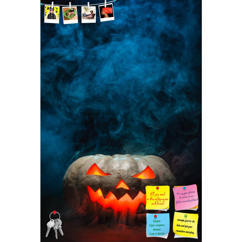 ArtzFolio Smoking Halloween Pumpkin Printed Bulletin Board Notice Pin Board Soft Board | Frameless-Bulletin Boards Frameless-AZSAO23032964BLB_FL_L-Image Code 5002878 Vishnu Image Folio Pvt Ltd, IC 5002878, ArtzFolio, Bulletin Boards Frameless, Fantasy, Digital Art, smoking, halloween, pumpkin, printed, bulletin, board, notice, pin, soft, frameless, glowing, monster, dark, jack, head, full, dusk, hell, fear, table, light, smile, treat, trick, angry, gourd, laugh, ghost, weird, scary, creepy, fright, autumn, 