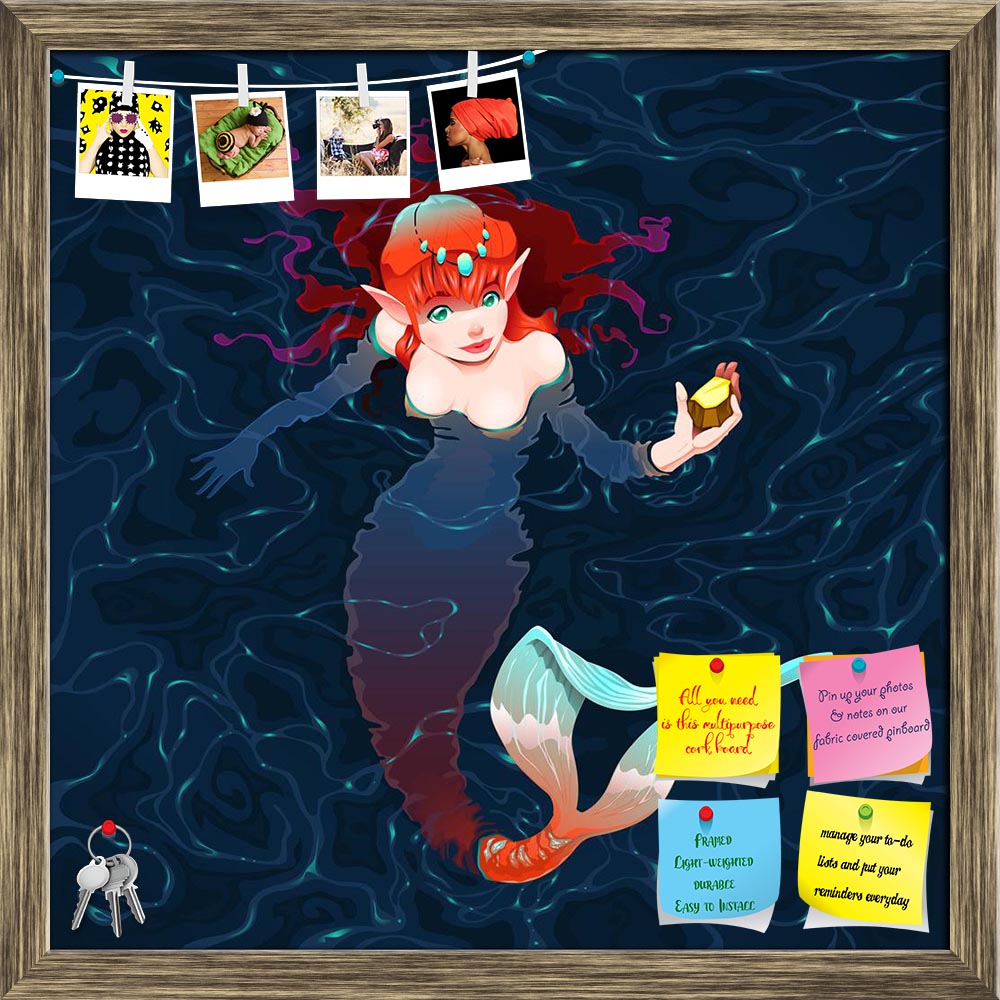 ArtzFolio Mermaid In The Water Printed Bulletin Board Notice Pin Board Soft Board | Framed-Bulletin Boards Framed-AZSAO23039760BLB_FR_L-Image Code 5002879 Vishnu Image Folio Pvt Ltd, IC 5002879, ArtzFolio, Bulletin Boards Framed, Kids, Digital Art, mermaid, in, the, water, printed, bulletin, board, notice, pin, soft, framed, piece, gold, pin up board, push pin board, extra large cork board, big pin board, notice board, small bulletin board, cork board, wall notice board, giant cork board, bulletin board, of