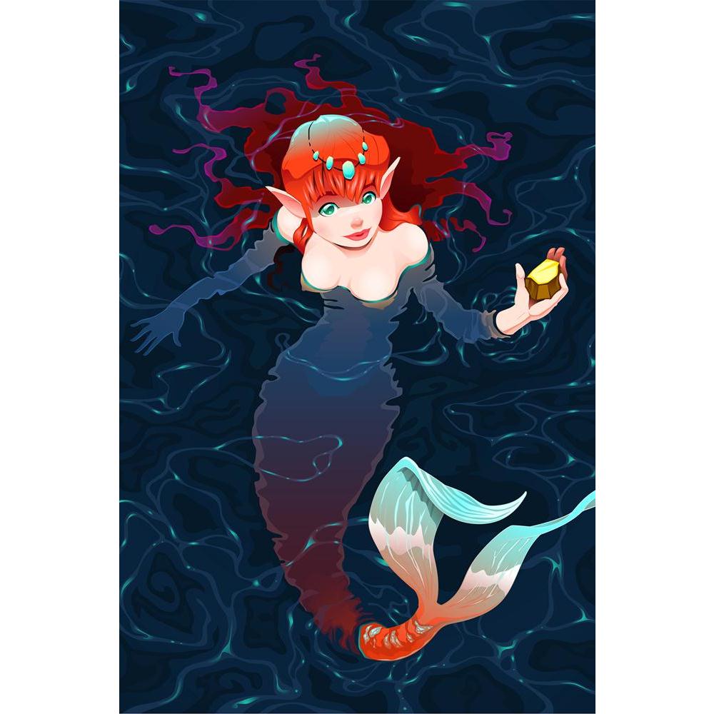 ArtzFolio Mermaid In The Water Unframed Paper Poster-Paper Posters Unframed-AZART23039760POS_UN_L-Image Code 5002879 Vishnu Image Folio Pvt Ltd, IC 5002879, ArtzFolio, Paper Posters Unframed, Kids, Digital Art, mermaid, in, the, water, unframed, paper, poster, wall, large, size, for, living, room, home, decoration, big, framed, decor, posters, pitaara, box, modern, art, with, frame, bedroom, amazonbasics, door, drawing, small, decorative, office, reception, multiple, friends, images, reprints, reprint, bath