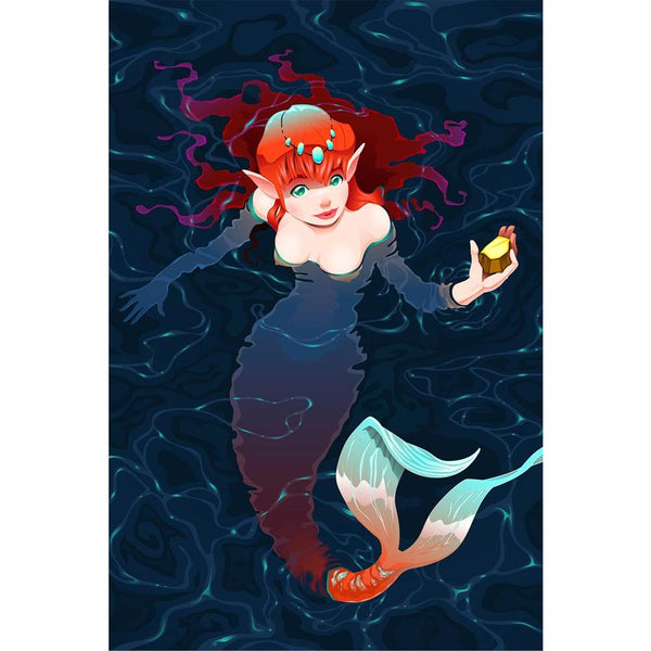 Mermaid In The Water Unframed Paper Poster-Paper Posters Unframed-POS_UN-IC 5002879 IC 5002879, Animated Cartoons, Caricature, Cartoons, Fantasy, Illustrations, Mermaid, in, the, water, unframed, paper, wall, poster, beauty, cartoon, color, fin, fish, girl, gold, halloween, happy, illustration, lady, mythological, mythology, ocean, sea, siren, smile, tail, teen, wave, woman, artzfolio, posters, wall posters, posters for room, posters for room decoration, office poster, door poster, baby poster, motivational