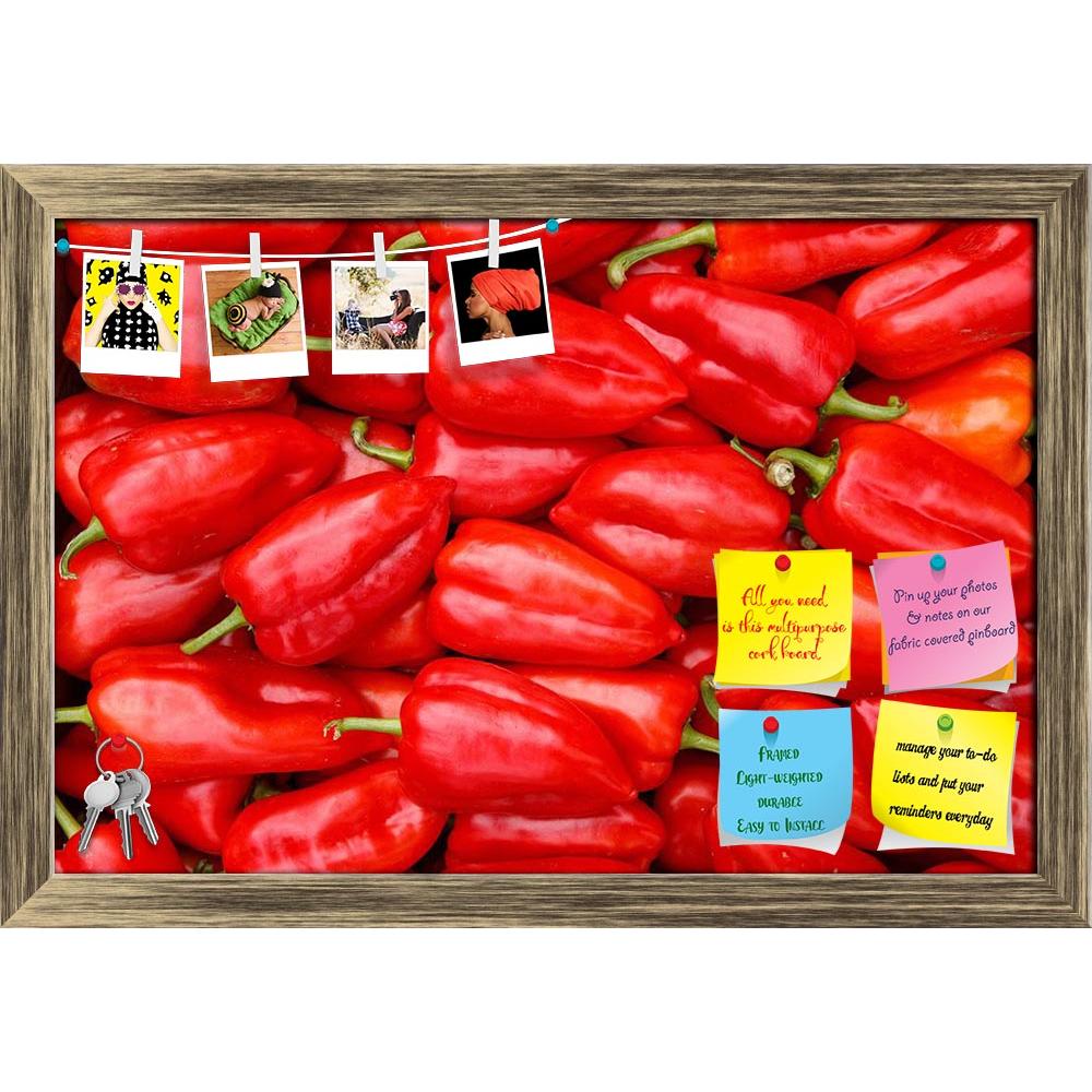 ArtzFolio Photo of Red Sweet Pepper Printed Bulletin Board Notice Pin Board Soft Board | Framed-Bulletin Boards Framed-AZSAO23046028BLB_FR_L-Image Code 5002880 Vishnu Image Folio Pvt Ltd, IC 5002880, ArtzFolio, Bulletin Boards Framed, Food & Beverage, Photography, photo, of, red, sweet, pepper, printed, bulletin, board, notice, pin, soft, framed, surface, top, view, textured, background, pin up board, push pin board, extra large cork board, big pin board, notice board, small bulletin board, cork board, wall