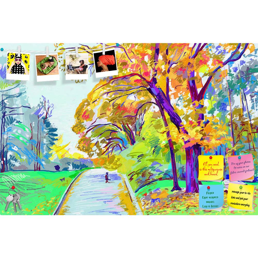 ArtzFolio Autumn Landscape D4 Printed Bulletin Board Notice Pin Board Soft Board | Frameless-Bulletin Boards Frameless-AZSAO23166253BLB_FL_L-Image Code 5002885 Vishnu Image Folio Pvt Ltd, IC 5002885, ArtzFolio, Bulletin Boards Frameless, Landscapes, Fine Art Reprint, autumn, landscape, d4, printed, bulletin, board, notice, pin, soft, frameless, original, digital, painting, version, autotrace, image, pin up board, push pin board, extra large cork board, big pin board, notice board, small bulletin board, cork