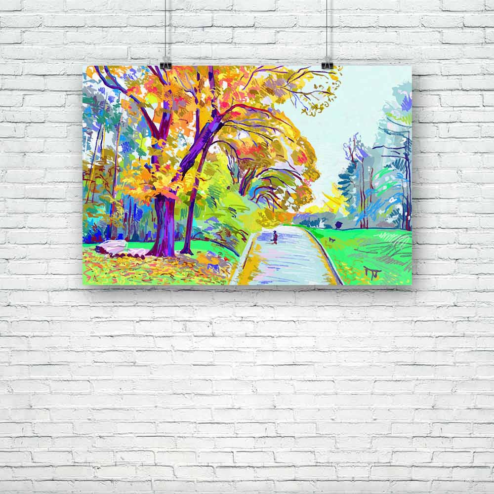 Autumn Landscape D4 Unframed Paper Poster-Paper Posters Unframed-POS_UN-IC 5002885 IC 5002885, Art and Paintings, Countries, Digital, Digital Art, Drawing, Graphic, Illustrations, Impressionism, Landscapes, Nature, Paintings, Patterns, Rural, Scenic, Seasons, Signs, Signs and Symbols, Sketches, Wooden, autumn, landscape, d4, unframed, paper, poster, artist, artistic, artwork, beauty, bright, brush, color, colorful, composition, country, countryside, creative, creativity, design, painting, draw, forest, hand
