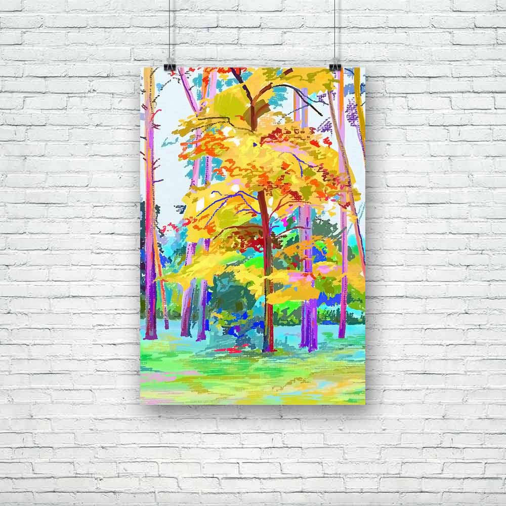 Autumn Landscape D5 Unframed Paper Poster-Paper Posters Unframed-POS_UN-IC 5002886 IC 5002886, Art and Paintings, Countries, Digital, Digital Art, Drawing, Graphic, Illustrations, Impressionism, Landscapes, Nature, Paintings, Patterns, Rural, Scenic, Seasons, Signs, Signs and Symbols, Sketches, Wooden, autumn, landscape, d5, unframed, paper, poster, artist, artistic, artwork, beauty, bright, brush, colorful, composition, country, countryside, creative, creativity, design, painting, draw, forest, handmade, i