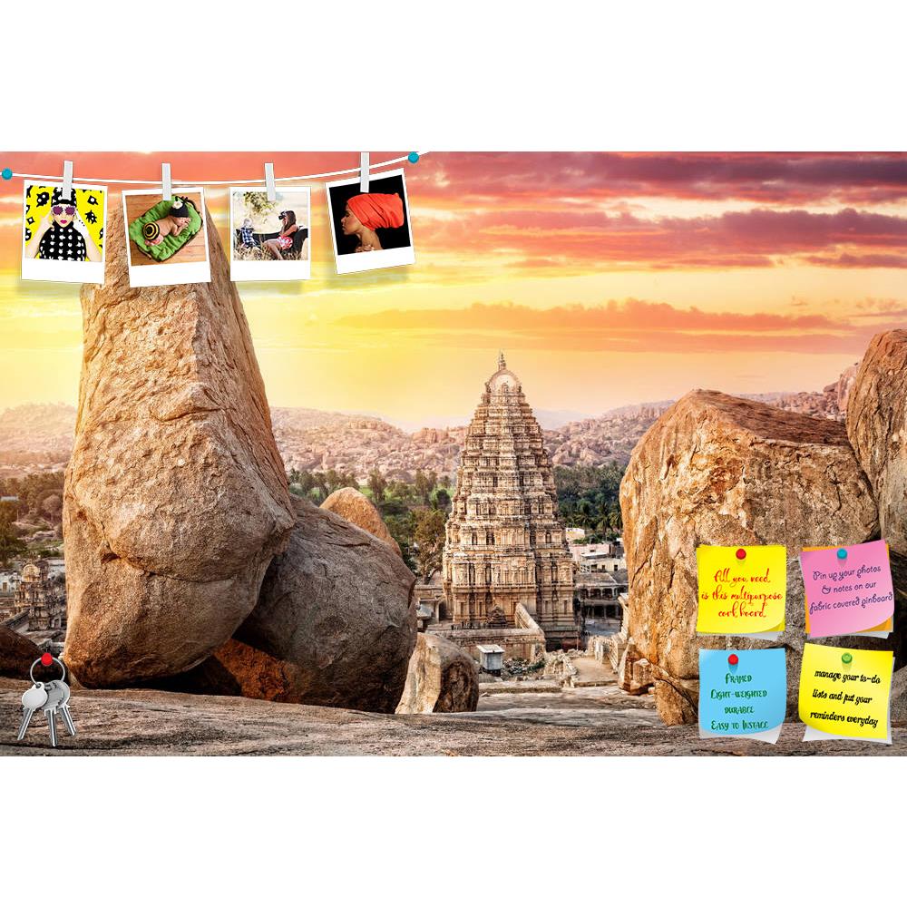 ArtzFolio Virupaksha Temple & Hemakuta Hill Printed Bulletin Board Notice Pin Board Soft Board | Frameless-Bulletin Boards Frameless-AZSAO23172564BLB_FL_L-Image Code 5002887 Vishnu Image Folio Pvt Ltd, IC 5002887, ArtzFolio, Bulletin Boards Frameless, Places, Religious, Photography, virupaksha, temple, hemakuta, hill, printed, bulletin, board, notice, pin, soft, frameless, view, sunset, hampi, karnataka, india, stone, stones, ruin, ruins, boulder, rock, ancient, tower, architecture, asia, building, city, ci