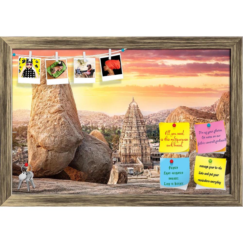 ArtzFolio Virupaksha Temple & Hemakuta Hill Printed Bulletin Board Notice Pin Board Soft Board | Framed-Bulletin Boards Framed-AZSAO23172564BLB_FR_L-Image Code 5002887 Vishnu Image Folio Pvt Ltd, IC 5002887, ArtzFolio, Bulletin Boards Framed, Places, Religious, Photography, virupaksha, temple, hemakuta, hill, printed, bulletin, board, notice, pin, soft, framed, view, sunset, hampi, karnataka, india, stone, stones, ruin, ruins, boulder, rock, ancient, tower, architecture, asia, building, city, civilization, 