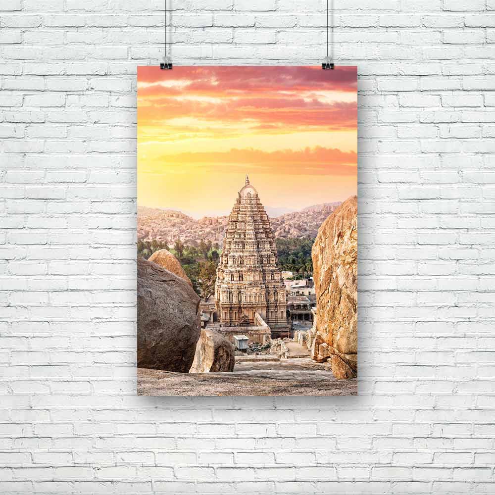 Virupaksha Temple & Hemakuta Hill Unframed Paper Poster-Paper Posters Unframed-POS_UN-IC 5002887 IC 5002887, Ancient, Architecture, Asian, Automobiles, Cities, City Views, God Shiv, Hinduism, Historical, Indian, Landmarks, Marble and Stone, Medieval, Mountains, Places, Religion, Religious, Sunsets, Transportation, Travel, Vehicles, Vintage, virupaksha, temple, hemakuta, hill, unframed, paper, poster, hampi, archeology, asia, bazaar, boulder, building, city, civilization, dramatic, empire, granite, heritage,