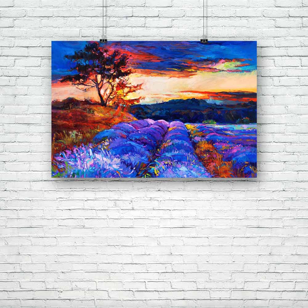 Lavender Fields D3 Unframed Paper Poster-Paper Posters Unframed-POS_UN-IC 5002889 IC 5002889, Abstract Expressionism, Abstracts, Art and Paintings, Botanical, Floral, Flowers, Illustrations, Impressionism, Japanese, Landscapes, Modern Art, Nature, Paintings, Rural, Scenic, Seasons, Semi Abstract, Signs, Signs and Symbols, Sunsets, lavender, fields, d3, unframed, paper, poster, oil, painting, abstract, acrylic, art, artistic, beautiful, blue, bright, brush, canvas, charming, color, colorful, cottage, country