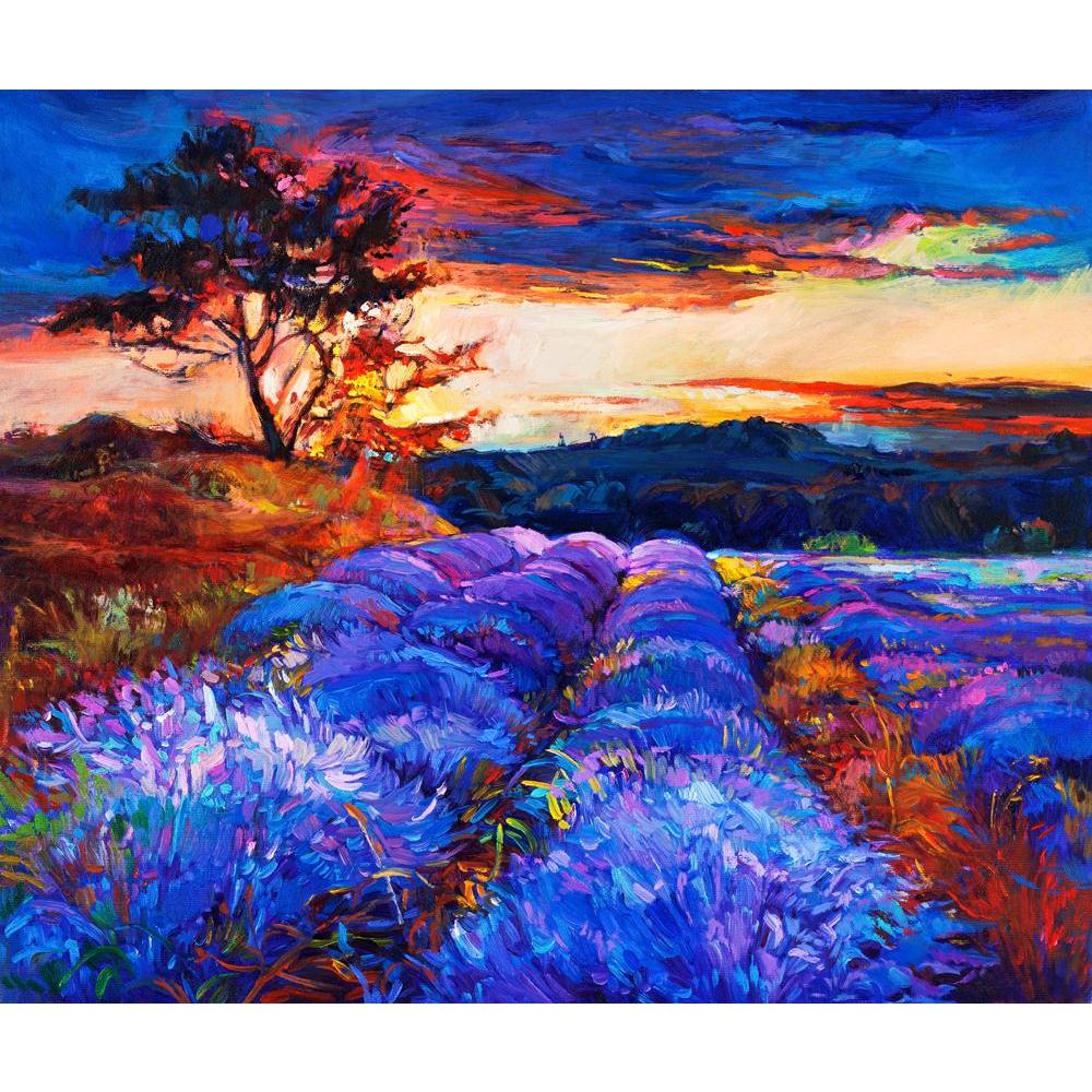 Artwork Of Lavender Fields Canvas Painting Synthetic Frame-Paintings MDF Framing-AFF_FR-IC 5002889 IC 5002889, Abstract Expressionism, Abstracts, Art and Paintings, Botanical, Floral, Flowers, Illustrations, Impressionism, Japanese, Landscapes, Modern Art, Nature, Paintings, Rural, Scenic, Seasons, Semi Abstract, Signs, Signs and Symbols, Sunsets, artwork, of, lavender, fields, canvas, painting, synthetic, frame, oil, abstract, acrylic, art, artistic, beautiful, blue, bright, brush, charming, color, colorfu