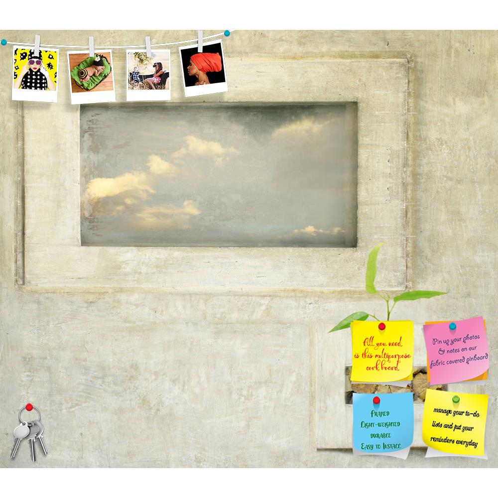 ArtzFolio Surreal Window With Sky & Leaves Printed Bulletin Board Notice Pin Board Soft Board | Frameless-Bulletin Boards Frameless-AZSAO23284276BLB_FL_L-Image Code 5002898 Vishnu Image Folio Pvt Ltd, IC 5002898, ArtzFolio, Bulletin Boards Frameless, Conceptual, Digital Art, surreal, window, with, sky, leaves, printed, bulletin, board, notice, pin, soft, frameless, two, plant, fantasy, art, artistic, horizontal, wall, cloud, detail, close, framed, frame, interior, creativity, imagine, imagination, poetic, c