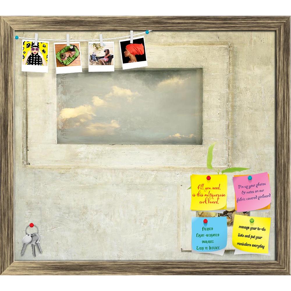 ArtzFolio Surreal Window With Sky & Leaves Printed Bulletin Board Notice Pin Board Soft Board | Framed-Bulletin Boards Framed-AZSAO23284276BLB_FR_L-Image Code 5002898 Vishnu Image Folio Pvt Ltd, IC 5002898, ArtzFolio, Bulletin Boards Framed, Conceptual, Digital Art, surreal, window, with, sky, leaves, printed, bulletin, board, notice, pin, soft, framed, two, plant, fantasy, art, artistic, horizontal, wall, cloud, detail, close, frame, interior, creativity, imagine, imagination, poetic, composition, collage,