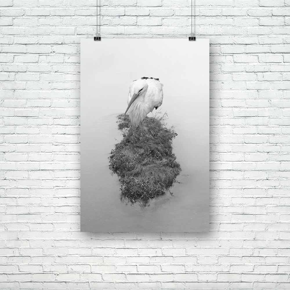 Beautiful Aquatic Bird Crane Unframed Paper Poster-Paper Posters Unframed-POS_UN-IC 5002899 IC 5002899, Animals, Art and Paintings, Birds, Black, Black and White, Individuals, Landscapes, Nature, Portraits, Scenic, White, beautiful, aquatic, bird, crane, unframed, paper, poster, animal, art, artistic, background, close, up, detail, gray, grey, horizontal, landscape, mysterious, outdoor, outside, poetic, portrait, rest, river, water, waterfowl, wild, artzfolio, posters, wall posters, posters for room, poster