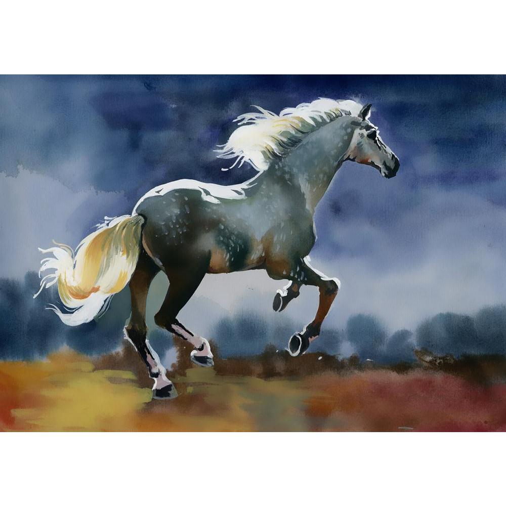 White Horse Canvas Painting Synthetic Frame-Paintings MDF Framing-AFF_FR-IC 5002914 IC 5002914, Art and Paintings, Black and White, Nature, Scenic, White, horse, canvas, painting, synthetic, frame, bay, blue, canter, chestnut, draft, emotions, equestrian, equine, farm, fast, field, force, forest, forward, free, freedom, gallop, gray, grey, group, herd, hoofed, mane, mare, motion, moving, power, run, runner, sky, snow, snowdrift, speed, stallion, start, strong, tale, wild, winter, wonderland, young, artzfoli