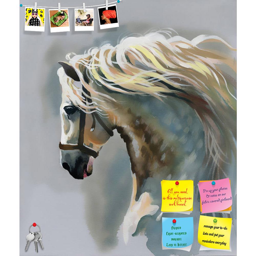 ArtzFolio White Horse D3 Printed Bulletin Board Notice Pin Board Soft Board | Frameless-Bulletin Boards Frameless-AZSAO23482439BLB_FL_L-Image Code 5002917 Vishnu Image Folio Pvt Ltd, IC 5002917, ArtzFolio, Bulletin Boards Frameless, Animals, Fine Art Reprint, white, horse, d3, printed, bulletin, board, notice, pin, soft, frameless, pin up board, push pin board, extra large cork board, big pin board, notice board, small bulletin board, cork board, wall notice board, giant cork board, bulletin board, office n