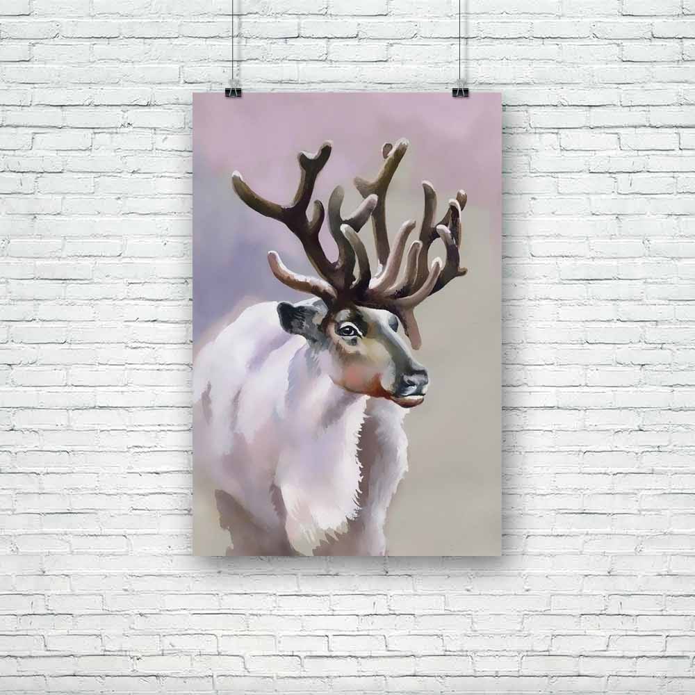 Moose In Winter Forest Unframed Paper Poster-Paper Posters Unframed-POS_UN-IC 5002918 IC 5002918, Animals, Art and Paintings, Black and White, Christianity, Drawing, Illustrations, Nature, Paintings, Scandinavian, Scenic, Signs, Signs and Symbols, Watercolour, White, Wildlife, moose, in, winter, forest, unframed, paper, poster, animal, antlers, arctic, background, canada, caribou, christmas, cold, deer, design, drawn, elk, hand, painted, herd, hunt, illustration, lapland, mammal, natural, north, painting, r