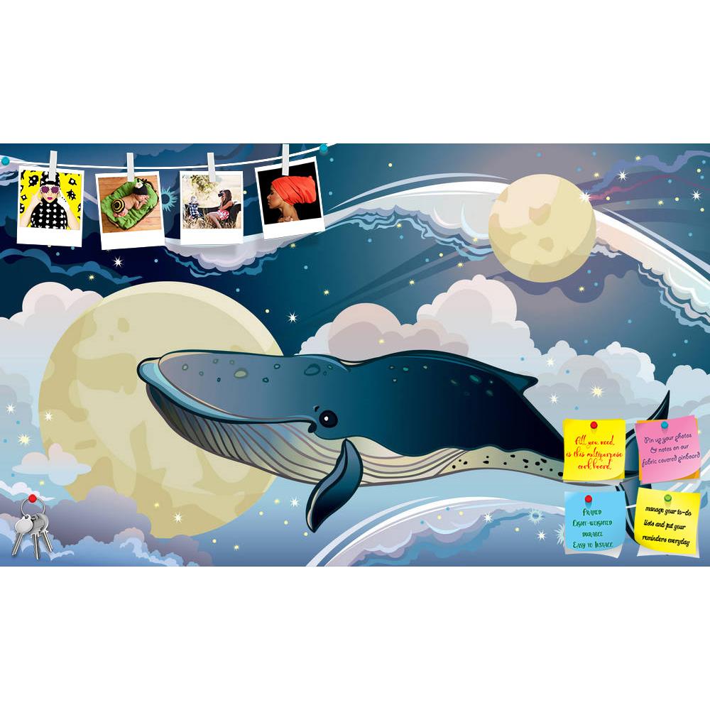ArtzFolio Cartoon Blue Whale Flying On A Night Starry Sky Printed Bulletin Board Notice Pin Board Soft Board | Frameless-Bulletin Boards Frameless-AZSAO23655384BLB_FL_L-Image Code 5002935 Vishnu Image Folio Pvt Ltd, IC 5002935, ArtzFolio, Bulletin Boards Frameless, Animals, Kids, Digital Art, cartoon, blue, whale, flying, on, a, night, starry, sky, printed, bulletin, board, notice, pin, soft, frameless, fantastic, vector, cloudscape, pin up board, push pin board, extra large cork board, big pin board, notic