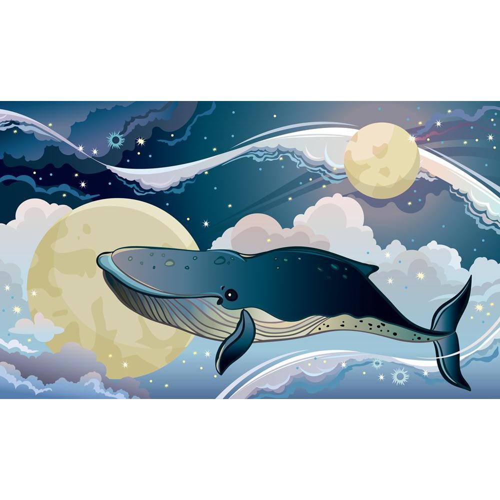Cartoon Blue Whale Flying On A Night Starry Sky Canvas Painting Synthetic Frame-Paintings MDF Framing-AFF_FR-IC 5002935 IC 5002935, Abstract Expressionism, Abstracts, Animated Cartoons, Art and Paintings, Astronomy, Caricature, Cartoons, Cosmology, Fantasy, Illustrations, Nature, Scenic, Semi Abstract, Space, Stars, Surrealism, cartoon, blue, whale, flying, on, a, night, starry, sky, canvas, painting, synthetic, frame, abstract, alone, art, background, bright, cloud, cloudscape, cloudy, dark, dream, earth, 