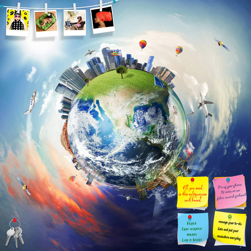 ArtzFolio Modern World With Skyscraper Printed Bulletin Board Notice Pin Board Soft Board | Frameless-Bulletin Boards Frameless-AZSAO23729583BLB_FL_L-Image Code 5002942 Vishnu Image Folio Pvt Ltd, IC 5002942, ArtzFolio, Bulletin Boards Frameless, Conceptual, Places, Digital Art, modern, world, with, skyscraper, printed, bulletin, board, notice, pin, soft, frameless, concept, airplane, elements, contemporary, city, cloud, dream, environment, earth, grass, green, sky, business, geography, international, orbit