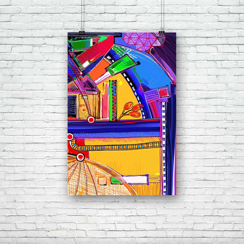 Abstract Artwork D142 Unframed Paper Poster - Paper Posters Unframed - ArtzFolio.com