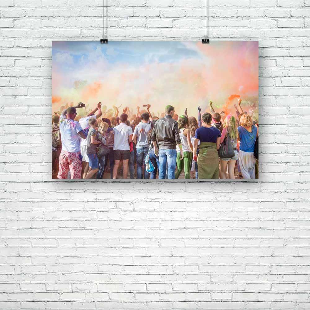 Holi Festival Unframed Paper Poster-Paper Posters Unframed-POS_UN-IC 5002962 IC 5002962, Asian, Automobiles, Cities, City Views, Culture, Ethnic, Festivals, Festivals and Occasions, Festive, Hinduism, Holidays, Indian, People, Religion, Religious, Spiritual, Traditional, Transportation, Travel, Tribal, Vehicles, World Culture, holi, festival, unframed, paper, poster, india, crowd, asia, celebrating, celebration, ceremony, color, colorful, colour, colourful, covered, decorated, decoration, devotion, eastern,