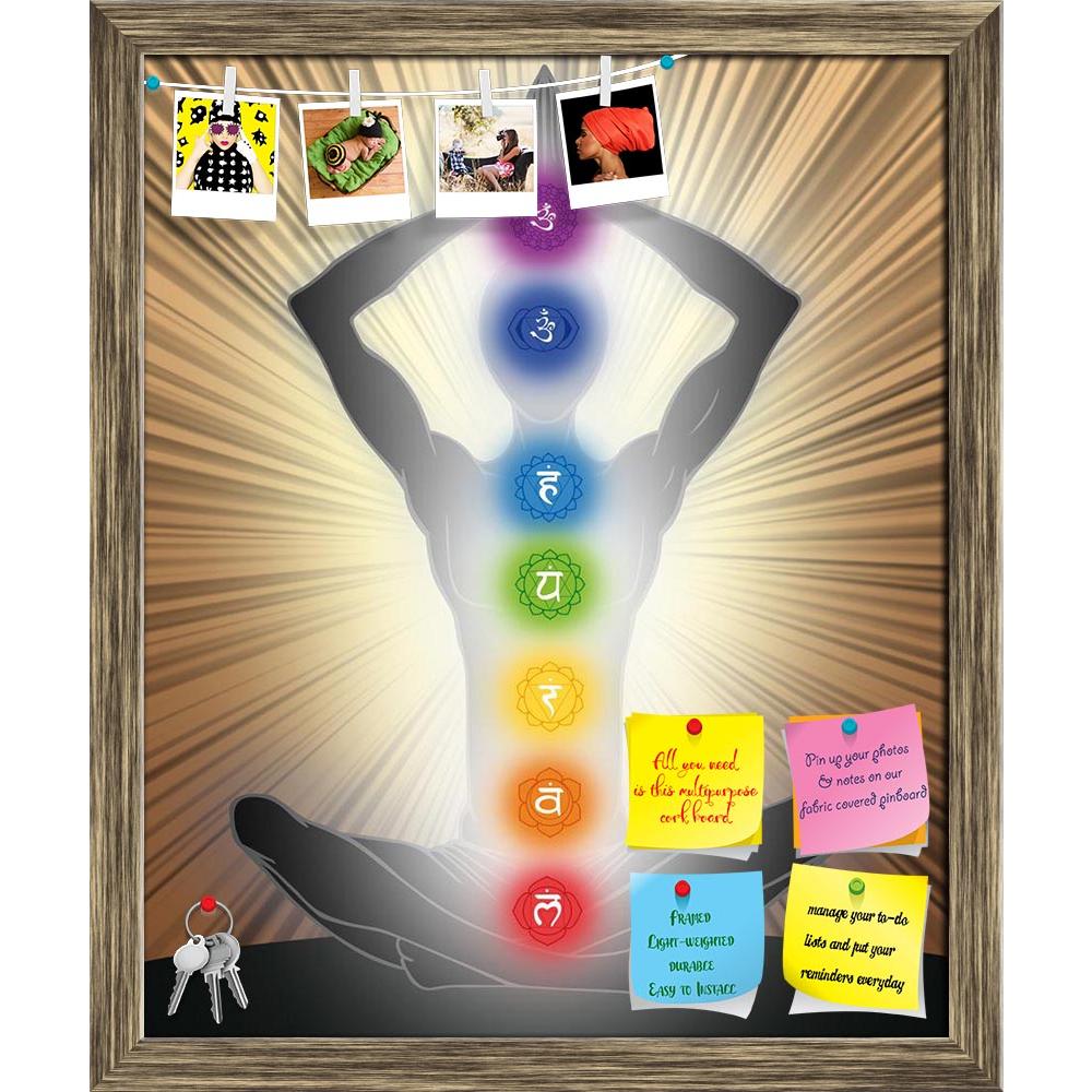 ArtzFolio Yoga Position With The Symbols Of Seven Chakras D1 Printed Bulletin Board Notice Pin Board Soft Board | Framed-Bulletin Boards Framed-AZSAO24026030BLB_FR_L-Image Code 5002971 Vishnu Image Folio Pvt Ltd, IC 5002971, ArtzFolio, Bulletin Boards Framed, Religious, Traditional, Digital Art, yoga, position, with, the, symbols, of, seven, chakras, d1, printed, bulletin, board, notice, pin, soft, framed, man, silhouette, pin up board, push pin board, extra large cork board, big pin board, notice board, sm