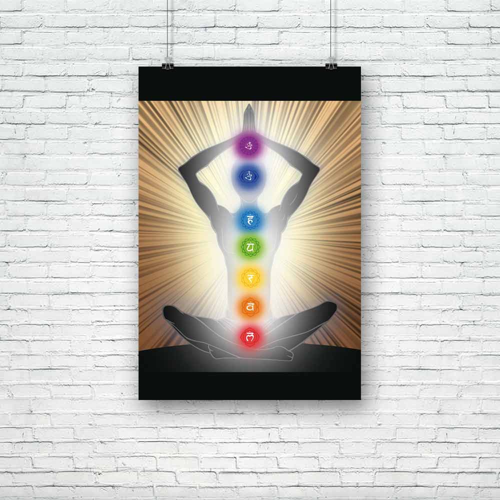 Yoga Position With The Symbols Of Seven Chakras D1 Unframed Paper Poster-Paper Posters Unframed-POS_UN-IC 5002971 IC 5002971, Asian, Black, Black and White, Buddhism, God Buddha, Health, Hinduism, Illustrations, Indian, People, Religion, Religious, Signs and Symbols, Spiritual, Symbols, yoga, position, with, the, of, seven, chakras, d1, unframed, paper, poster, chakra, reiki, ajna, anahata, asia, aum, aura, body, buddha, cosmic, energy, harmony, illustration, india, kundalini, lotus, man, manipura, mantra, 