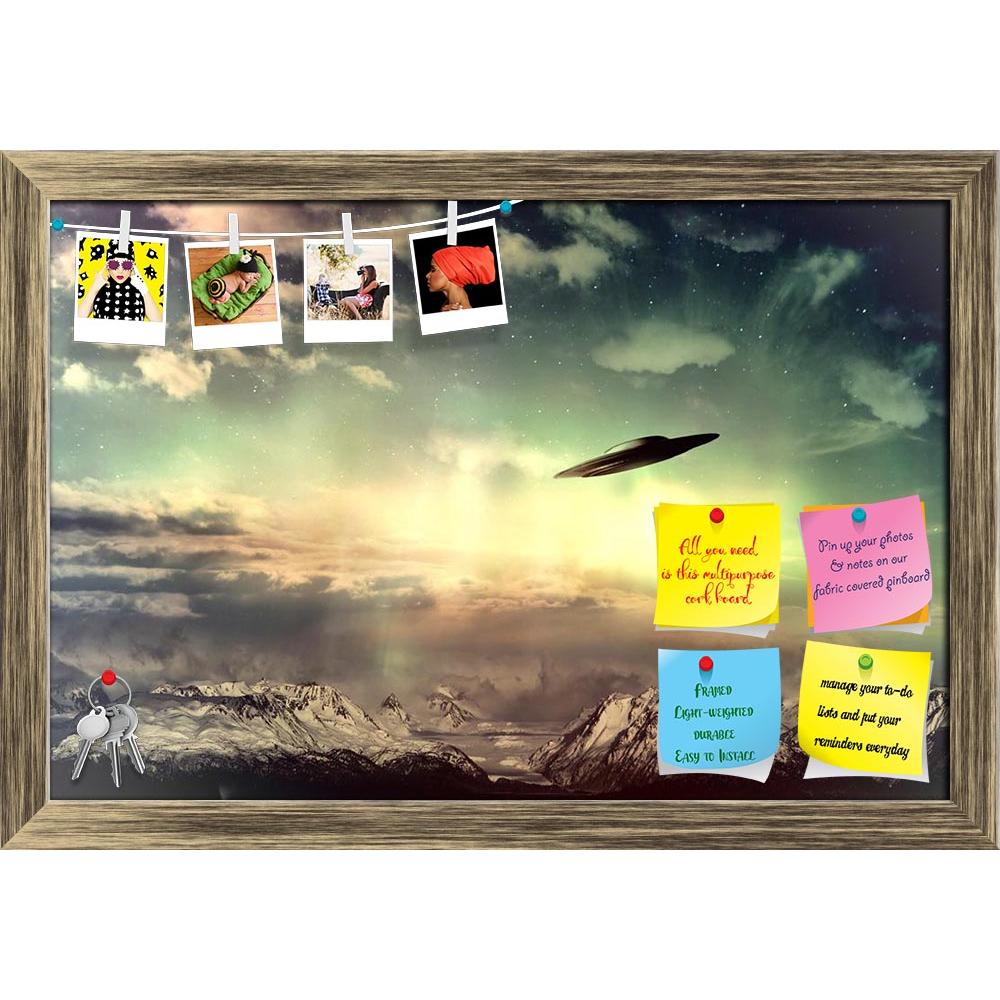 ArtzFolio UFO In Surreal Sky Over Snowy Mountains Printed Bulletin Board Notice Pin Board Soft Board | Framed-Bulletin Boards Framed-AZSAO24044527BLB_FR_L-Image Code 5002972 Vishnu Image Folio Pvt Ltd, IC 5002972, ArtzFolio, Bulletin Boards Framed, Fantasy, Landscapes, Digital Art, ufo, in, surreal, sky, over, snowy, mountains, printed, bulletin, board, notice, pin, soft, framed, alaska, abduction, aliens, clouds, colorful, flying, saucer, glowing, green, invasion, light, pink, science, fiction, ship, snow,