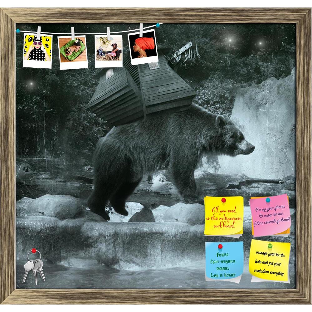 ArtzFolio Brown Bear Carrying On His Back A Sort Of Ballast Printed Bulletin Board Notice Pin Board Soft Board | Framed-Bulletin Boards Framed-AZSAO24060177BLB_FR_L-Image Code 5002974 Vishnu Image Folio Pvt Ltd, IC 5002974, ArtzFolio, Bulletin Boards Framed, Animals, Conceptual, Kids, Photography, brown, bear, carrying, on, his, back, a, sort, of, ballast, printed, bulletin, board, notice, pin, soft, framed, beautiful, fantasy, lodge, while, crossing, river, night, illustrative, unique, uniqueness, animal, 