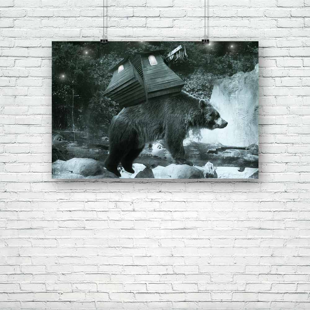 Brown Bear Carrying On His Back A Sort Of Ballast Unframed Paper Poster-Paper Posters Unframed-POS_UN-IC 5002974 IC 5002974, Ancient, Animals, Art and Paintings, Automobiles, Christianity, Fantasy, Historical, Illustrations, Landscapes, Medieval, Nature, Scenic, Surrealism, Transportation, Travel, Vehicles, Vintage, brown, bear, carrying, on, his, back, a, sort, of, ballast, unframed, paper, poster, animal, art, artistic, beautiful, christmas, creativity, dark, darkness, detail, effect, escape, fairytale, f