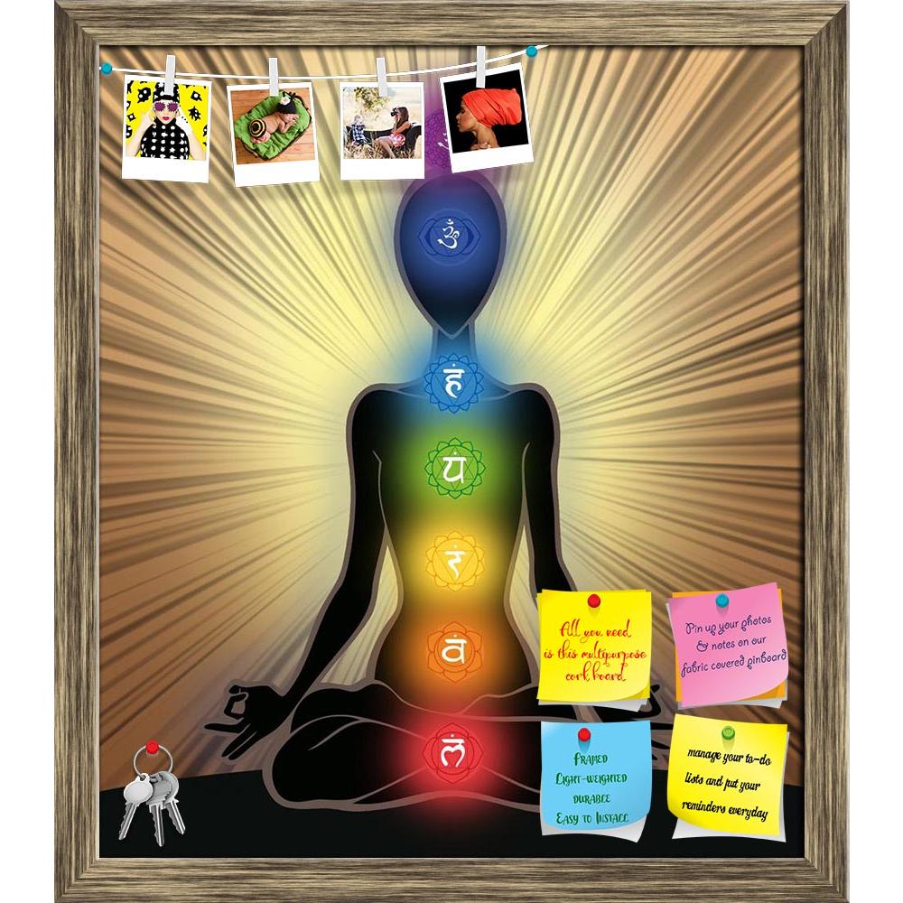 ArtzFolio Yoga Position With The Symbols Of Seven Chakras D2 Printed Bulletin Board Notice Pin Board Soft Board | Framed-Bulletin Boards Framed-AZSAO24083386BLB_FR_L-Image Code 5002978 Vishnu Image Folio Pvt Ltd, IC 5002978, ArtzFolio, Bulletin Boards Framed, Religious, Traditional, Digital Art, yoga, position, with, the, symbols, of, seven, chakras, d2, printed, bulletin, board, notice, pin, soft, framed, man, silhouette, pin up board, push pin board, extra large cork board, big pin board, notice board, sm