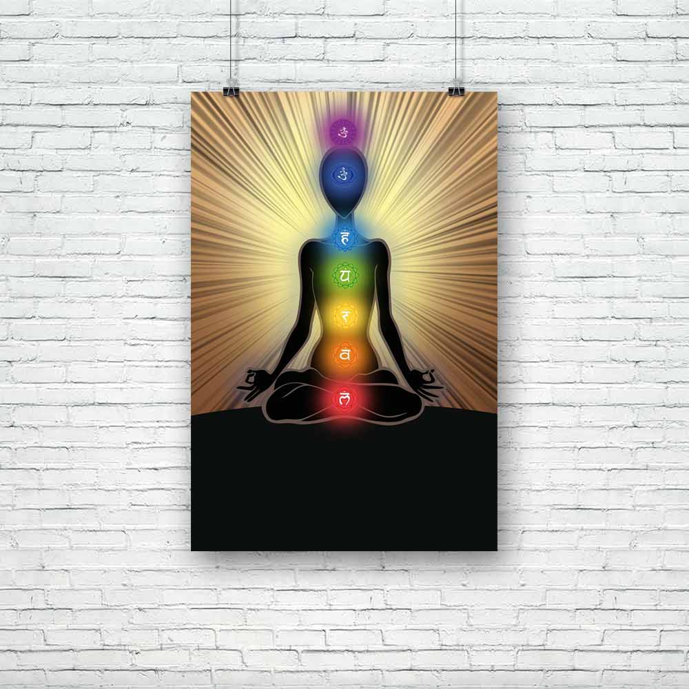 Yoga Position With The Symbols Of Seven Chakras D2 Unframed Paper Poster-Paper Posters Unframed-POS_UN-IC 5002978 IC 5002978, Asian, Black, Black and White, Buddhism, God Buddha, Health, Hinduism, Illustrations, Indian, People, Religion, Religious, Signs and Symbols, Spiritual, Symbols, yoga, position, with, the, of, seven, chakras, d2, unframed, paper, poster, ajna, anahata, asia, aum, aura, body, buddha, chakra, cosmic, energy, harmony, illustration, india, kundalini, lotus, man, manipura, mantra, medicin