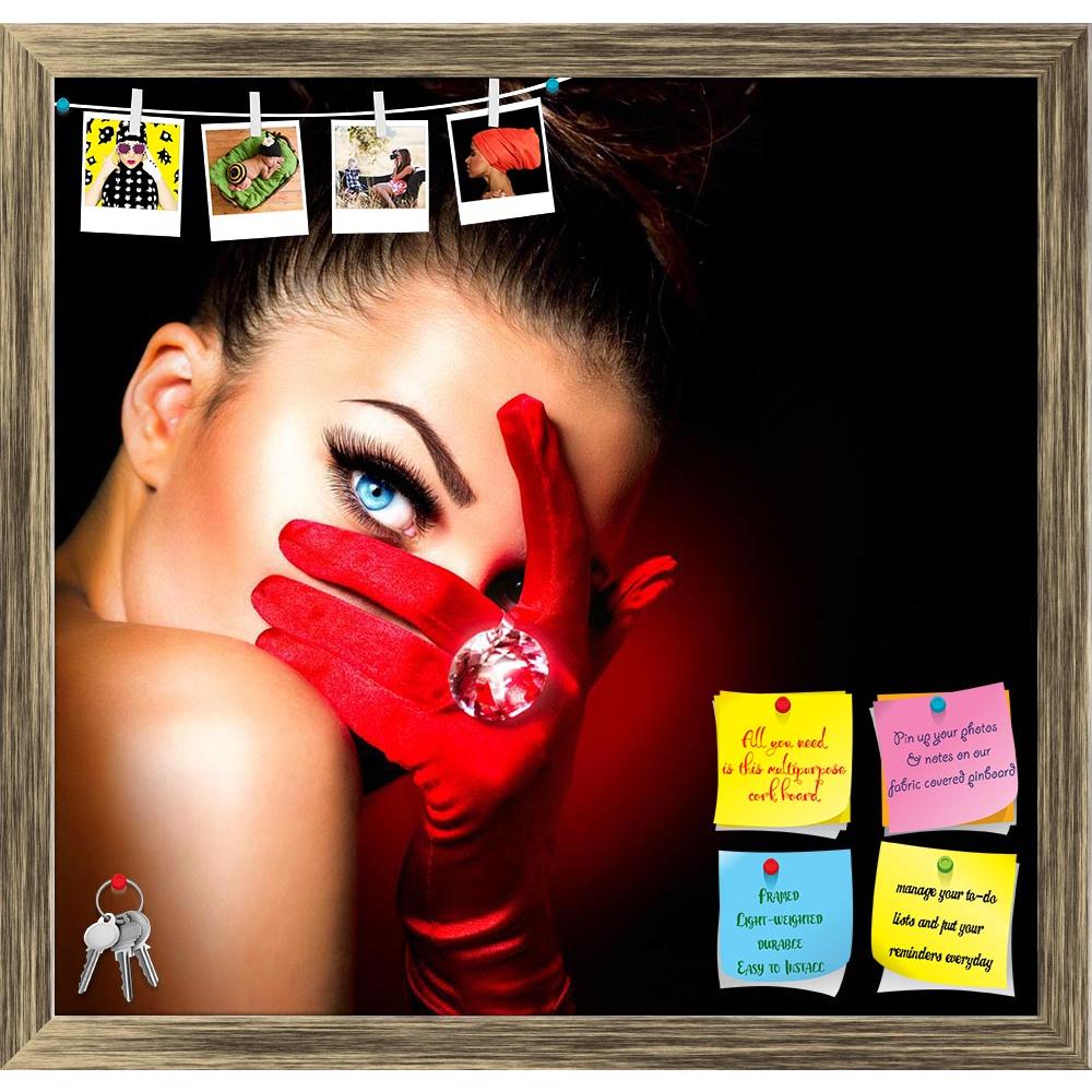 ArtzFolio Mysterious Woman Wearing Red Glamour Gloves Printed Bulletin Board Notice Pin Board Soft Board | Framed-Bulletin Boards Framed-AZSAO24099532BLB_FR_L-Image Code 5002979 Vishnu Image Folio Pvt Ltd, IC 5002979, ArtzFolio, Bulletin Boards Framed, Adult, Fashion, Portraits, Photography, mysterious, woman, wearing, red, glamour, gloves, printed, bulletin, board, notice, pin, soft, framed, vintage, style, pin up board, push pin board, extra large cork board, big pin board, notice board, small bulletin bo