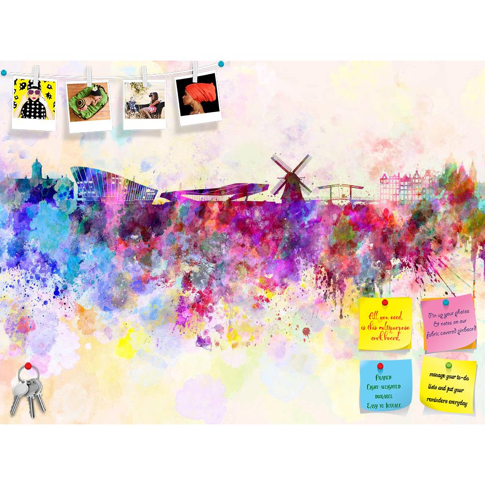 ArtzFolio Amsterdam Skyline, Netherlands Printed Bulletin Board Notice Pin Board Soft Board | Frameless-Bulletin Boards Frameless-AZSAO24190689BLB_FL_L-Image Code 5002983 Vishnu Image Folio Pvt Ltd, IC 5002983, ArtzFolio, Bulletin Boards Frameless, Places, Fine Art Reprint, amsterdam, skyline, netherlands, printed, bulletin, board, notice, pin, soft, frameless, watercolor, europe, background, abstract, paint, color, splash, colorful, art, texture, grunge, paper, ink, illustration, bright, vintage, splatter,