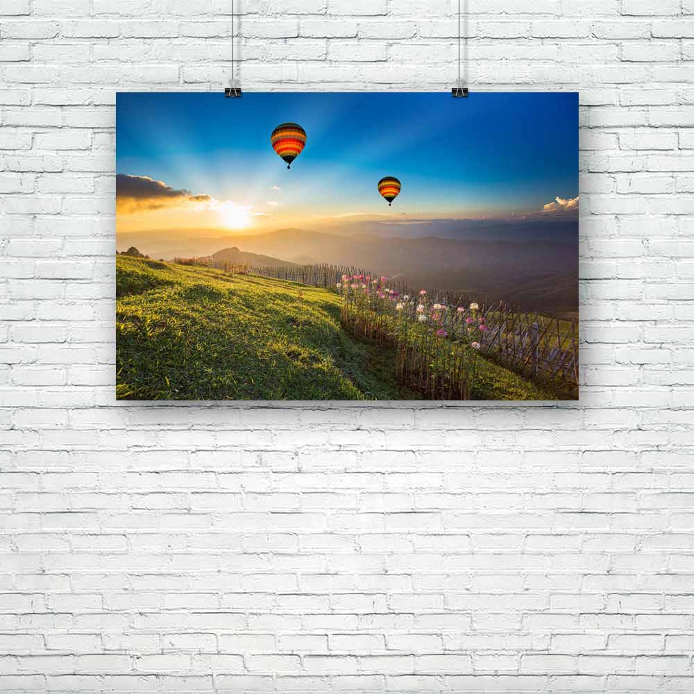Hot Air Balloon D2 Unframed Paper Poster-Paper Posters Unframed-POS_UN-IC 5002988 IC 5002988, Automobiles, Botanical, Countries, Fantasy, Floral, Flowers, Landscapes, Mountains, Nature, Rural, Scenic, Seasons, Sports, Sunrises, Sunsets, Transportation, Travel, Vehicles, hot, air, balloon, d2, unframed, paper, poster, autumn, background, beautiful, cloud, color, colorful, country, countryside, dawn, dramatic, dusk, environment, evening, flora, forest, fresh, grass, green, heaven, horizon, idyllic, landscape,