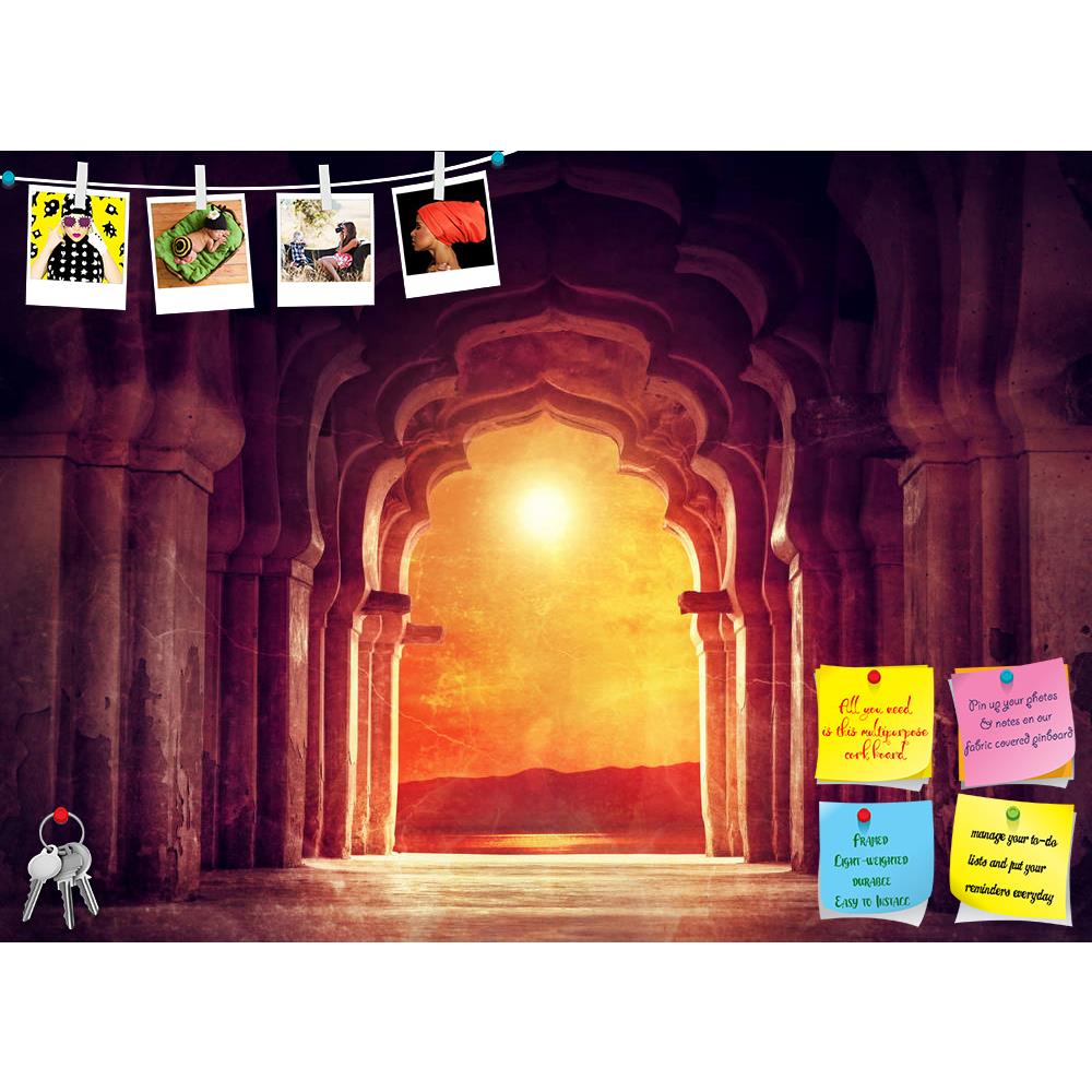 ArtzFolio Old Ruined Arch In Ancient Temple Printed Bulletin Board Notice Pin Board Soft Board | Frameless-Bulletin Boards Frameless-AZSAO24228640BLB_FL_L-Image Code 5002989 Vishnu Image Folio Pvt Ltd, IC 5002989, ArtzFolio, Bulletin Boards Frameless, Traditional, Vintage, Photography, old, ruined, arch, in, ancient, temple, printed, bulletin, board, notice, pin, soft, frameless, sunset, india, hampi, hall, stone, column, background, premade, backdrop, oriental, texture, textured, architecture, asia, buildi