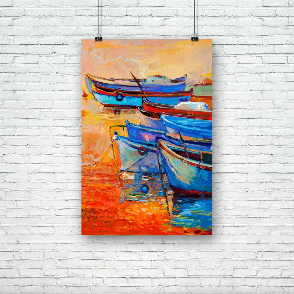 Boats & Jetty D6 Unframed Paper Poster-Paper Posters Unframed-POS_UN-IC 5003002 IC 5003002, Abstract Expressionism, Abstracts, Art and Paintings, Automobiles, Boats, Drawing, Illustrations, Impressionism, Landscapes, Modern Art, Nature, Nautical, Paintings, Scenic, Semi Abstract, Sketches, Sunsets, Transportation, Travel, Vehicles, Watercolour, jetty, d6, unframed, paper, poster, abstract, acrylic, art, artist, artistic, artwork, backdrop, beach, blue, boat, bright, canvas, color, composition, creativity, c