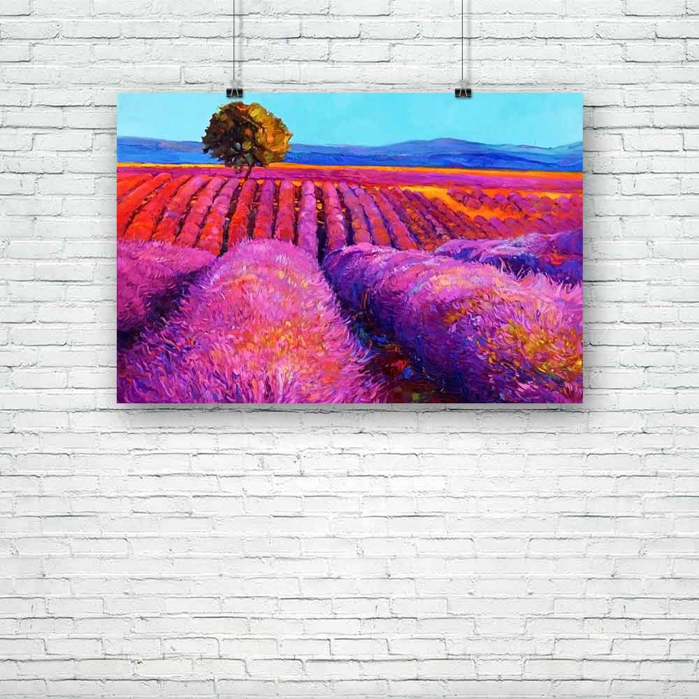 Lavender Fields D4 Unframed Paper Poster-Paper Posters Unframed-POS_UN-IC 5003005 IC 5003005, Abstract Expressionism, Abstracts, Art and Paintings, Botanical, Floral, Flowers, Illustrations, Impressionism, Japanese, Landscapes, Modern Art, Nature, Paintings, Rural, Scenic, Seasons, Semi Abstract, Signs, Signs and Symbols, Sunsets, lavender, fields, d4, unframed, paper, poster, oil, painting, abstract, art, field, flower, acrylic, artistic, beautiful, blue, bright, brush, canvas, charming, color, colorful, c