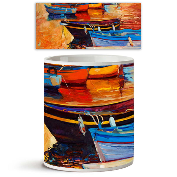 Artwork Of Boats & Jetty Ceramic Coffee Tea Mug Inside White-Coffee Mugs-MUG-IC 5003007 IC 5003007, Abstract Expressionism, Abstracts, Art and Paintings, Automobiles, Boats, Drawing, Illustrations, Impressionism, Landscapes, Modern Art, Nature, Nautical, Paintings, Scenic, Semi Abstract, Sketches, Sunsets, Transportation, Travel, Vehicles, Watercolour, artwork, of, jetty, ceramic, coffee, tea, mug, inside, white, oil, painting, abstract, acrylic, art, artist, artistic, backdrop, beach, blue, boat, bright, c