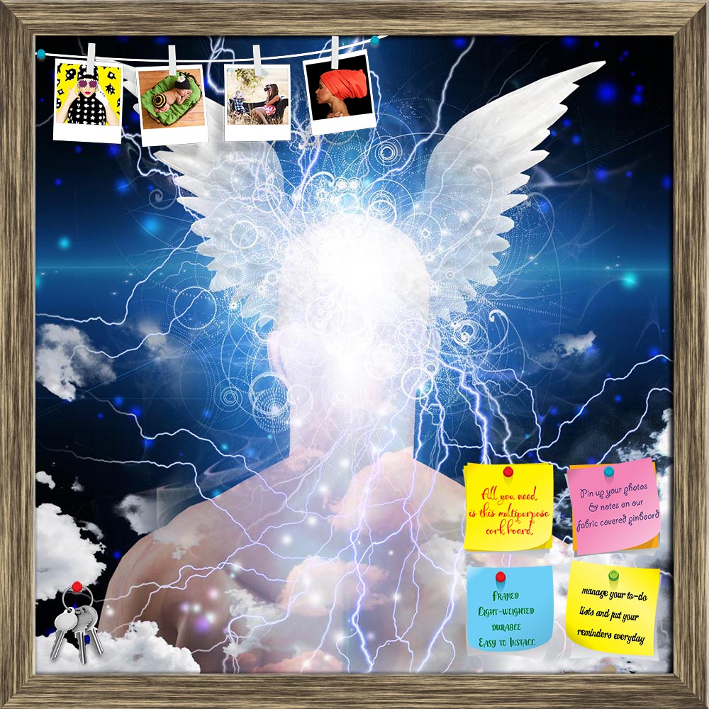 ArtzFolio Winged Head On Star Filled Man Printed Bulletin Board Notice Pin Board Soft Board | Framed-Bulletin Boards Framed-AZSAO24310537BLB_FR_L-Image Code 5003010 Vishnu Image Folio Pvt Ltd, IC 5003010, ArtzFolio, Bulletin Boards Framed, Conceptual, Portraits, Digital Art, winged, head, on, star, filled, man, printed, bulletin, board, notice, pin, soft, framed, mind, illustration, space, light, human, universe, art, stars, abstract, background, concept, intellect, science, imagination, person, think, brig